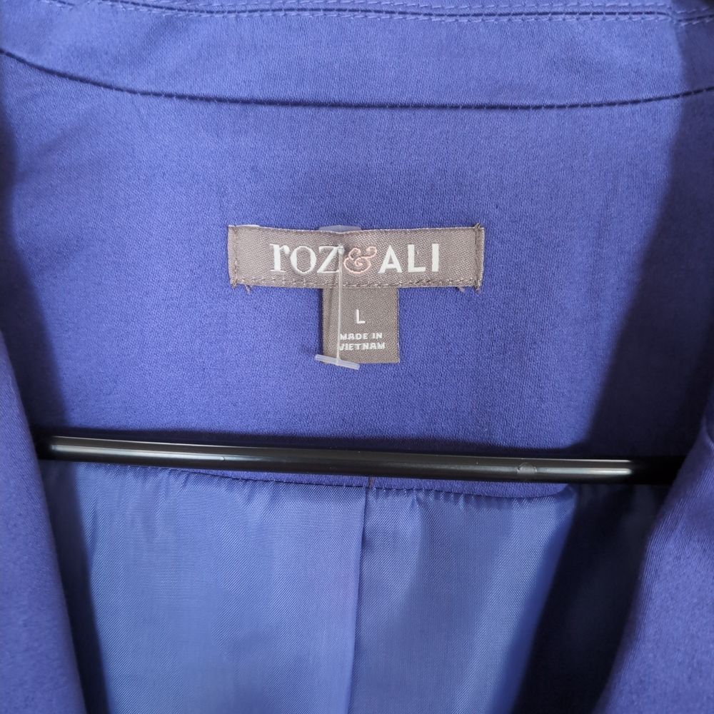 Roz & Ali Women's Blue Blazer - Picture 4 of 8